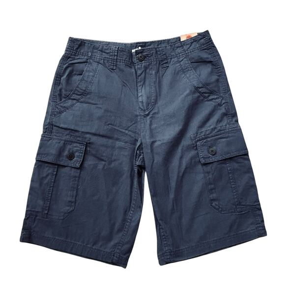 Urban Pipeline Blue Ripstop Cargo Shorts Classic 11" Inseam 100% Cotton Size 30 - Picture 1 of 5